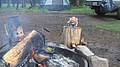 29. Mini Mike gets the fire going back at camp..jpg